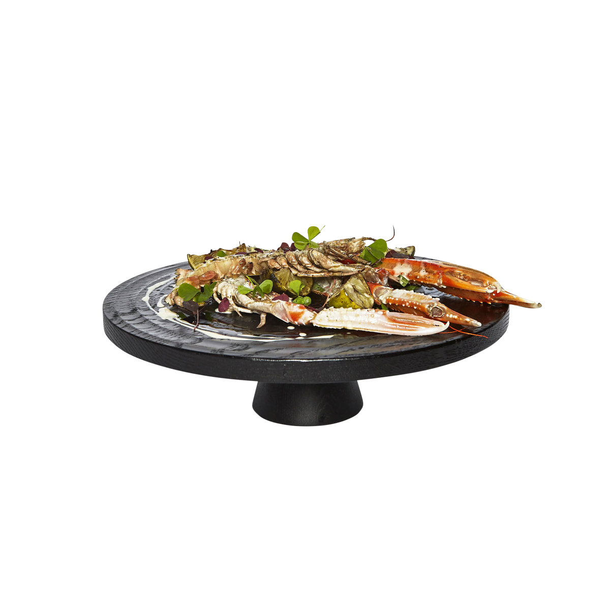 Dutchdeluxes Servierplatte Eiche schwarz L