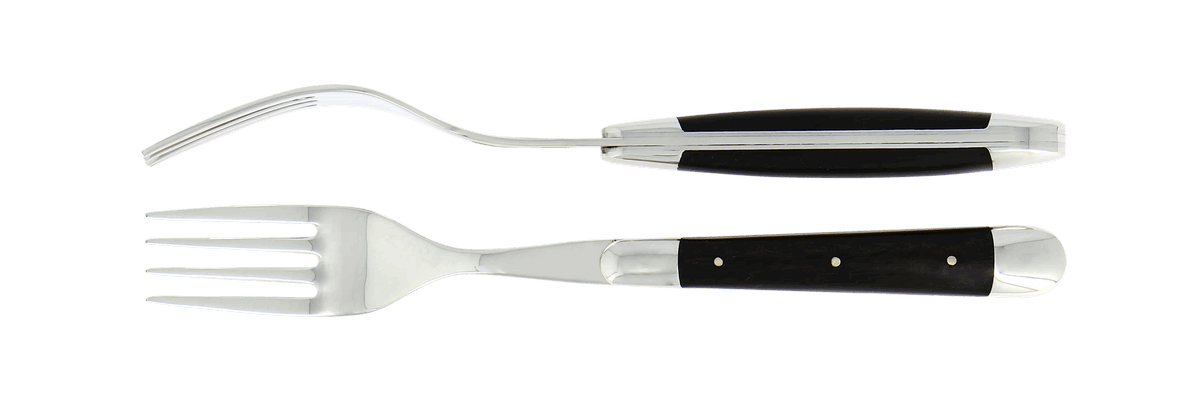 LAGUIOLE Essgabeln Ebenholz Inox 2er Set