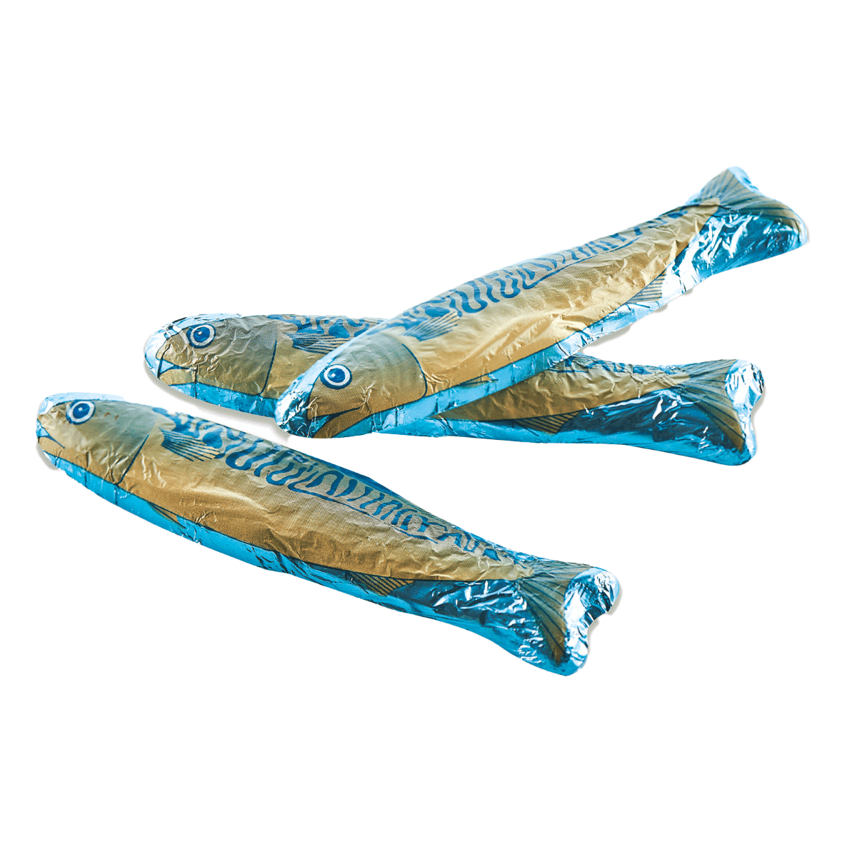 Schaal Kleine Fische Zartbitterschokolade Türkis 1 Stück