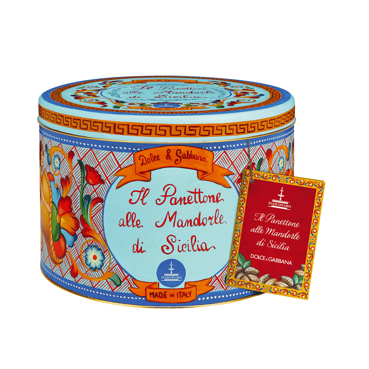 Fiasconaro Panettone mit sizilianischen Mandeln in D&G Dose 1kg 