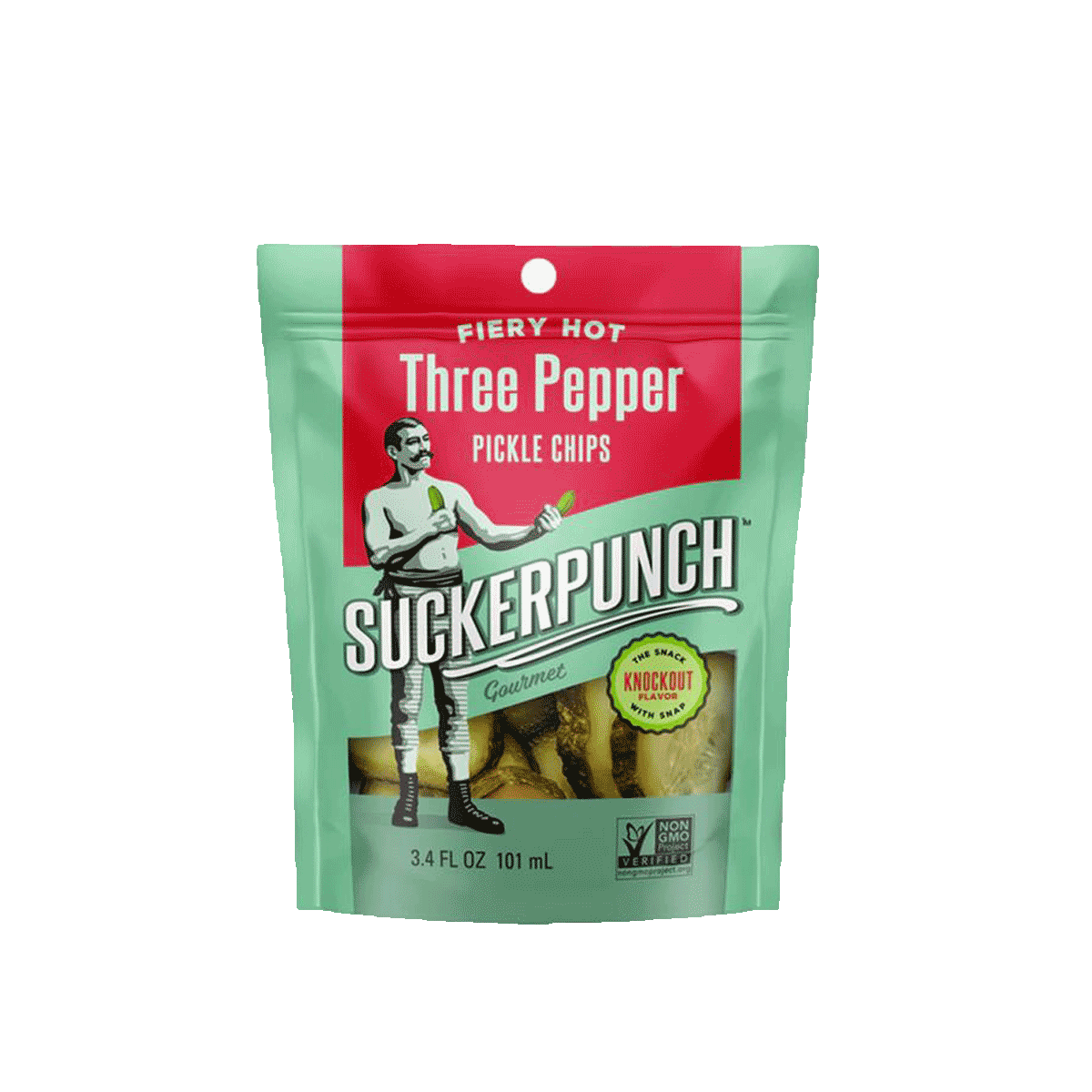 Sucker Punch Three Pepper Pickle Chips Snack Pack 101ml