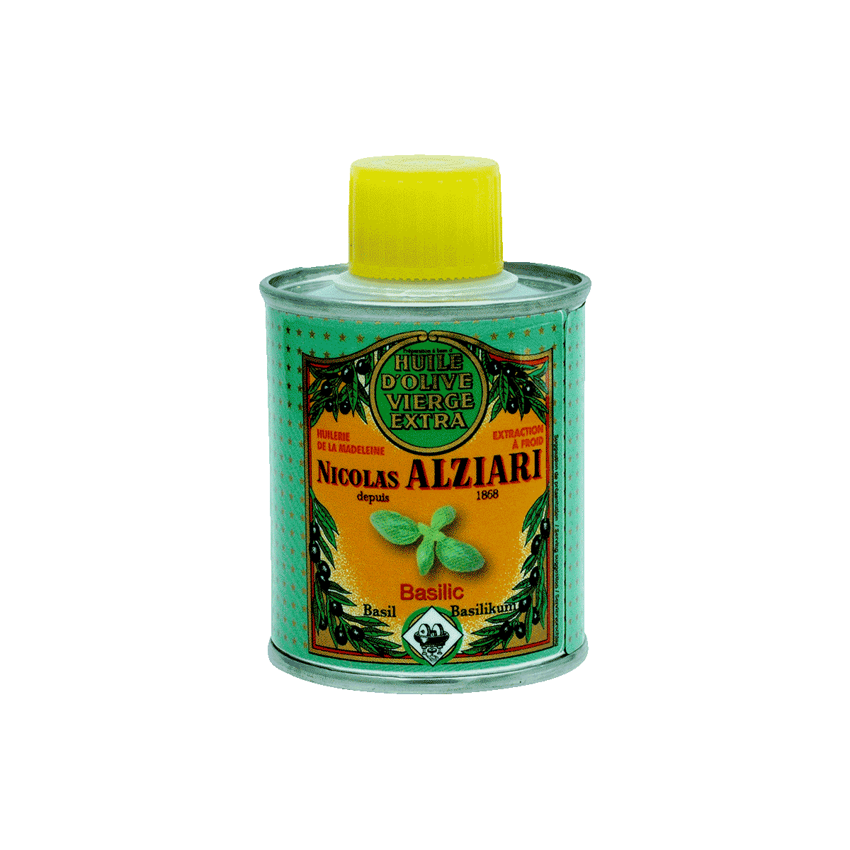 Nicolas Alziari Olivenöl mit Basilikum Dose 100ml 