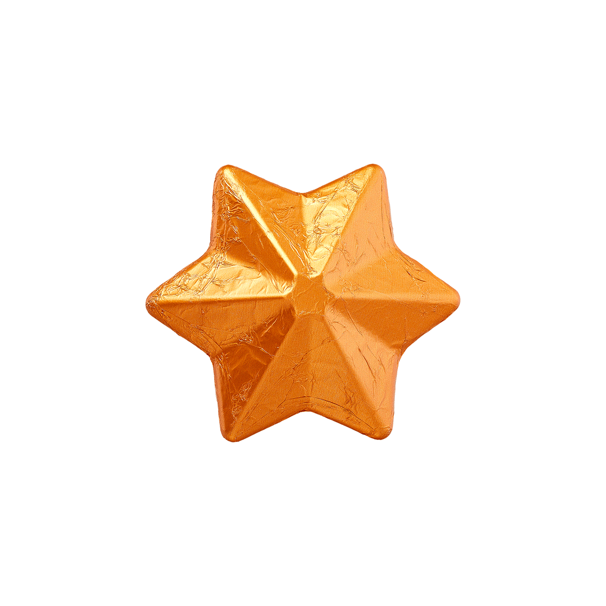 Weihnachtsstern Vollmilchschokolade Orange 11cm 70g
