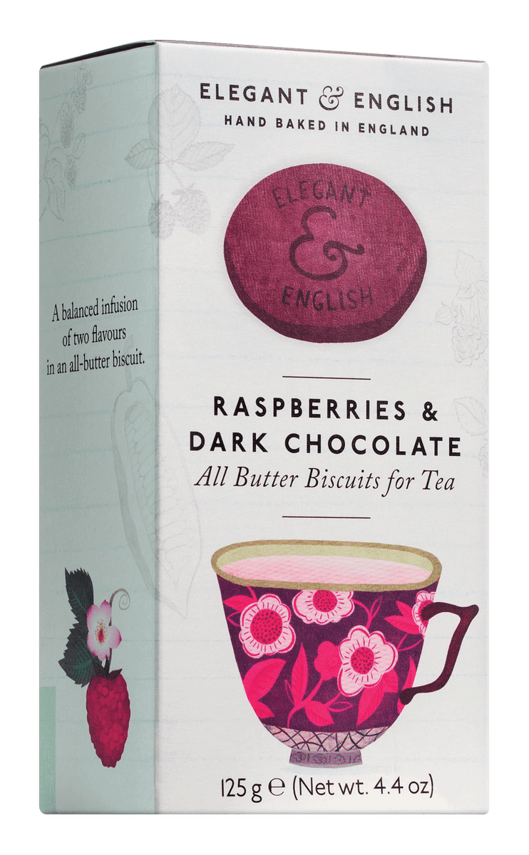 Elegant & English Butterkeks Schoko & Himbeer 140g