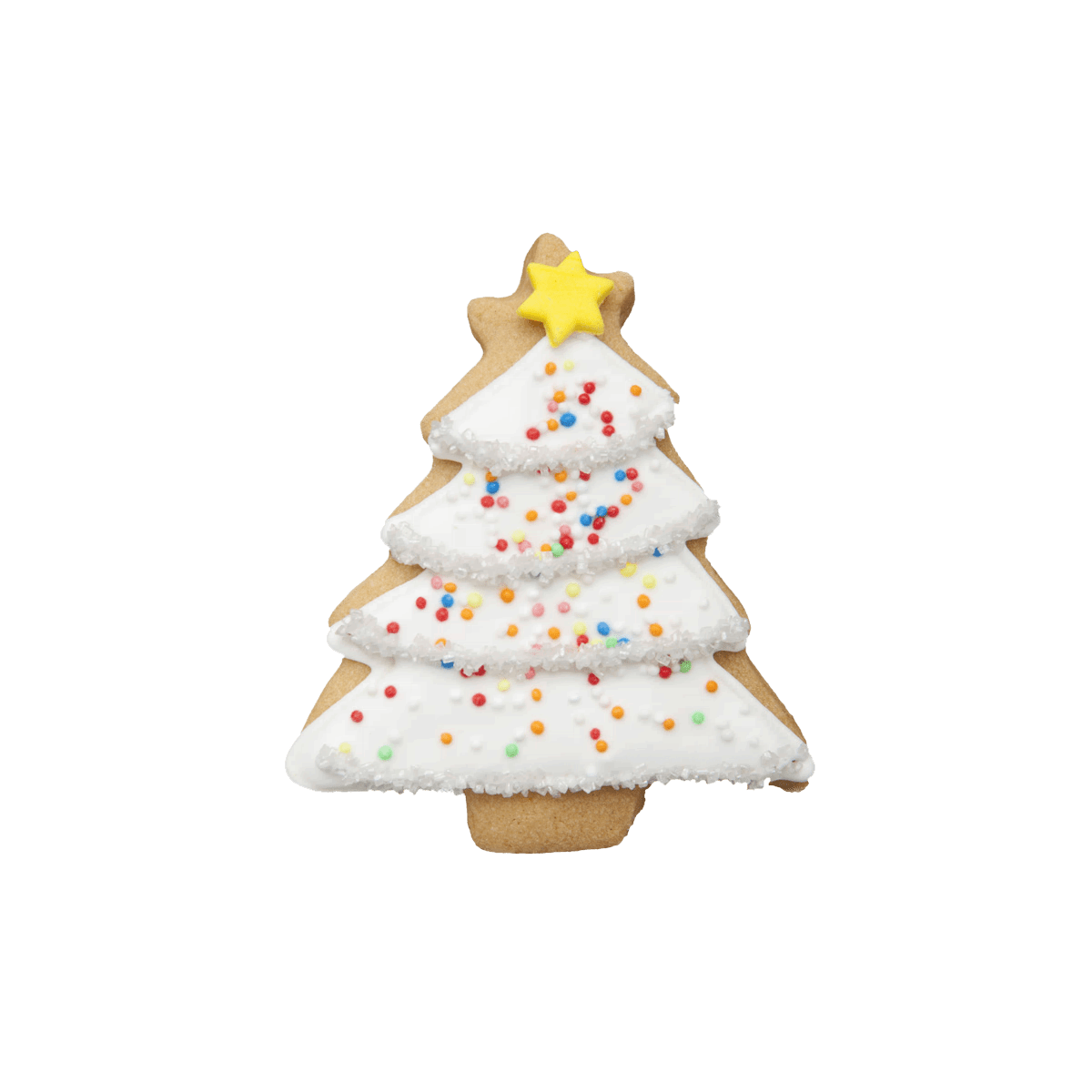 Oschätzchen Keks Weihnachtsbaum mit buntem Streusel 40g 7.5x10cm