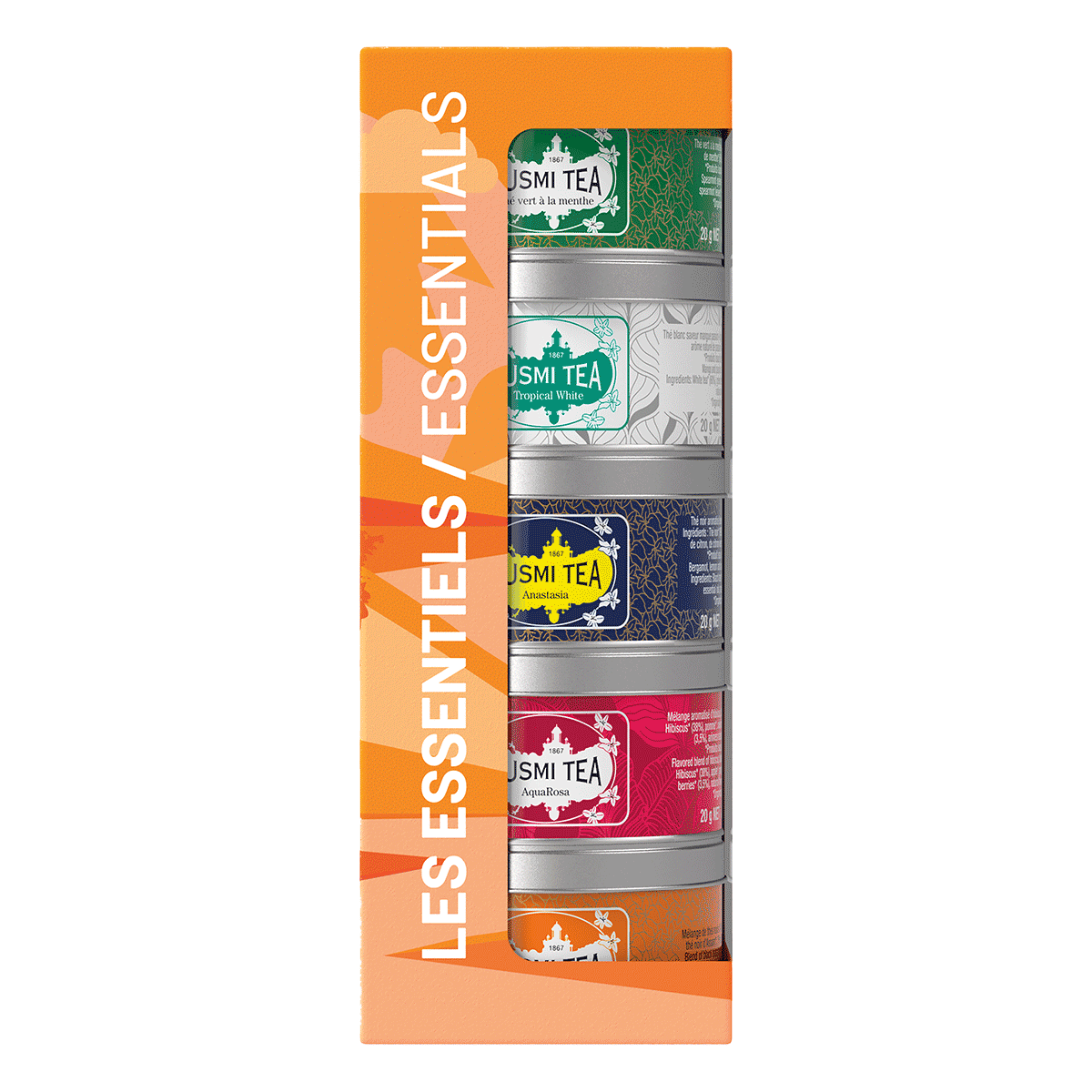 KUSMI Tea Set Essentiels Bio Tee Mischungen Minis 5x20g 