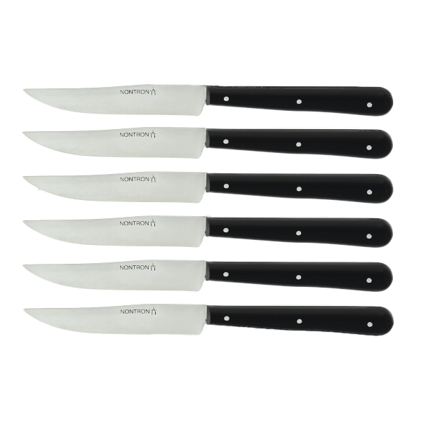 Nontron Steakmesser Set 6er Schwarz