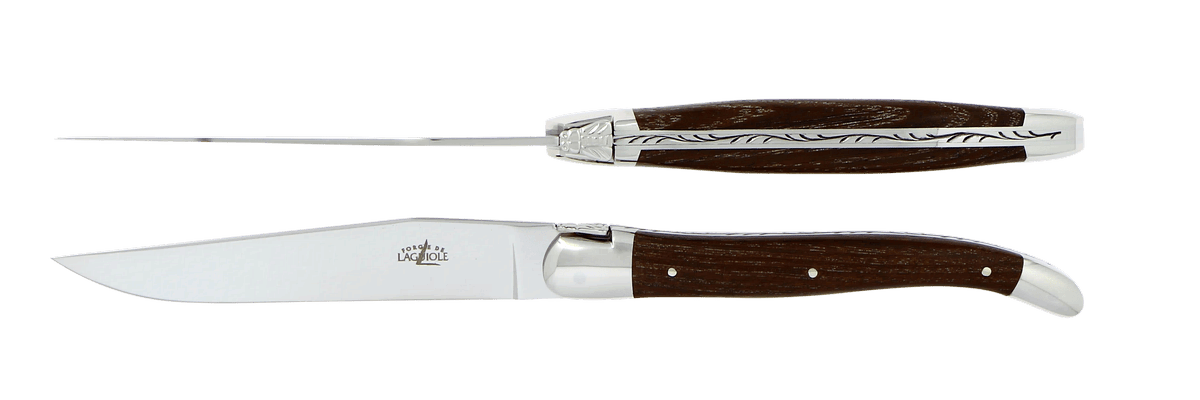 Laguiole Tafelmesser Eschenholz Inox 2er Set
