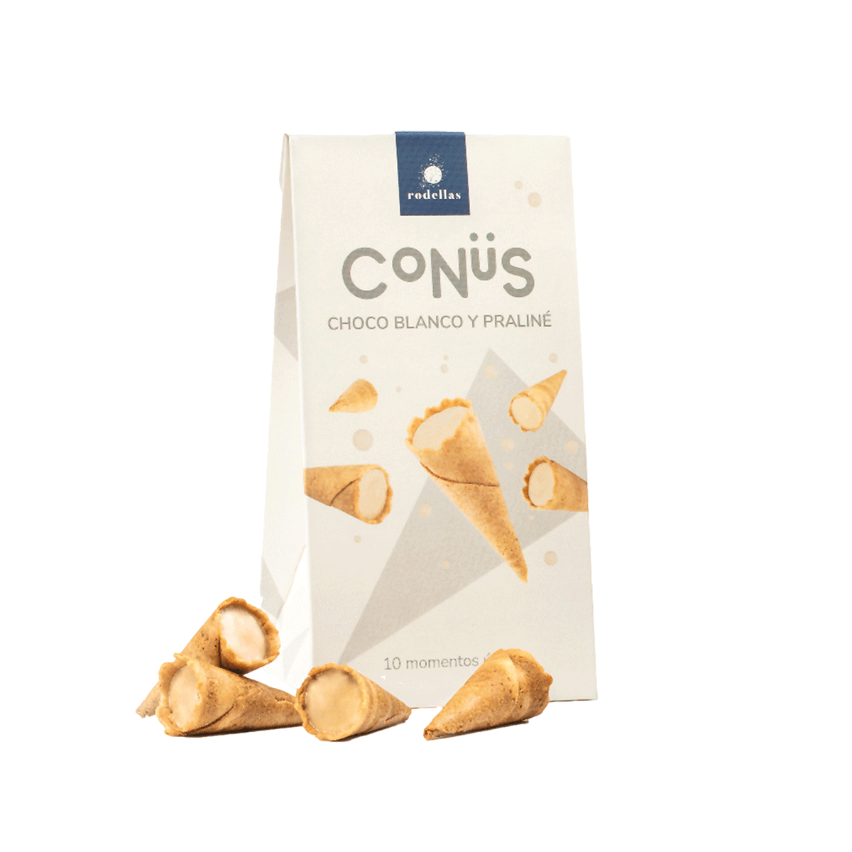Conus Rodellas  Mini-Hörnchen mit Weisser Schokolade und Praline 70g 