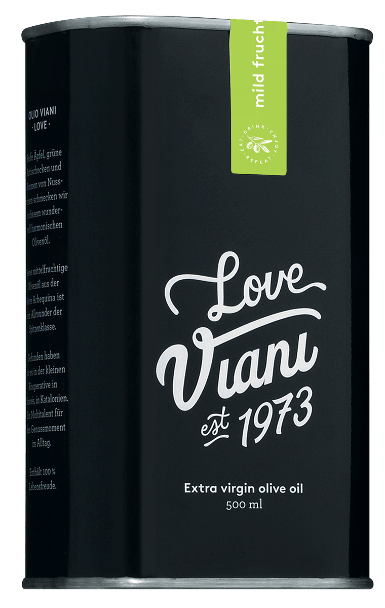 Olio Viani Gentle Love Natives Olivenöl extra Dose schwarz 500ml
