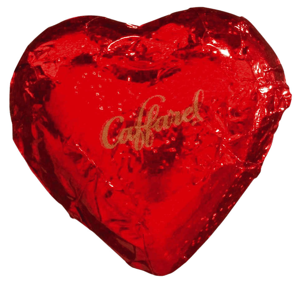 Caffarel Herzen Rot Vollmilchschokolade mit Message 20 Stück