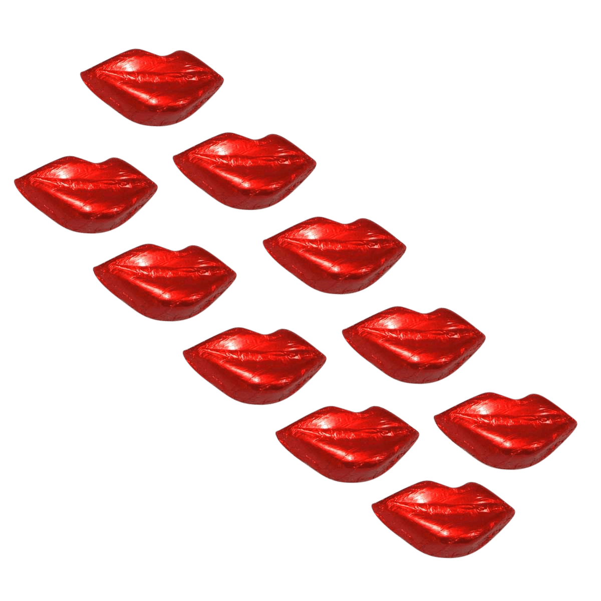 Oschätzchen Kussmund Rot Vollmilchschokolade 10 Stück