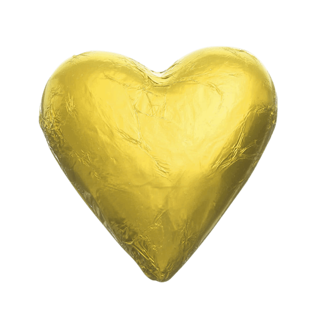 Oschätzchen Herz Gold ZB 10cm 50g