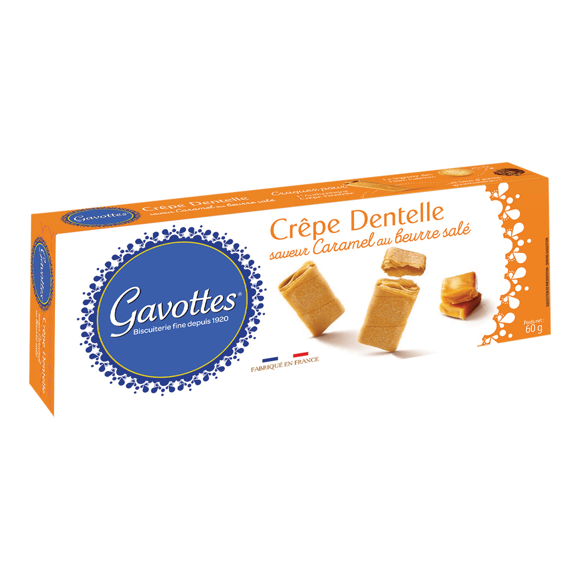 Gavottes Crêpe Dentelle mit Karamell 60g