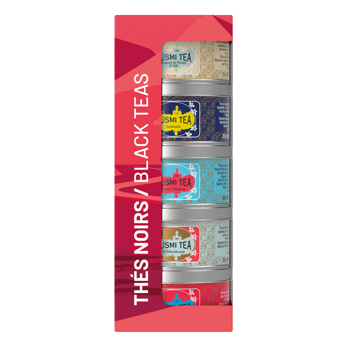 KUSMI Tea Set Originals Bio Tee Mischungen Minis 5x25g