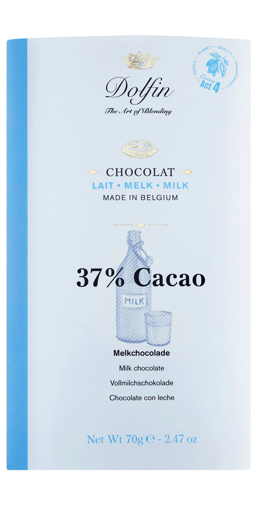 Dolfin Vollmilchschokolade 70g