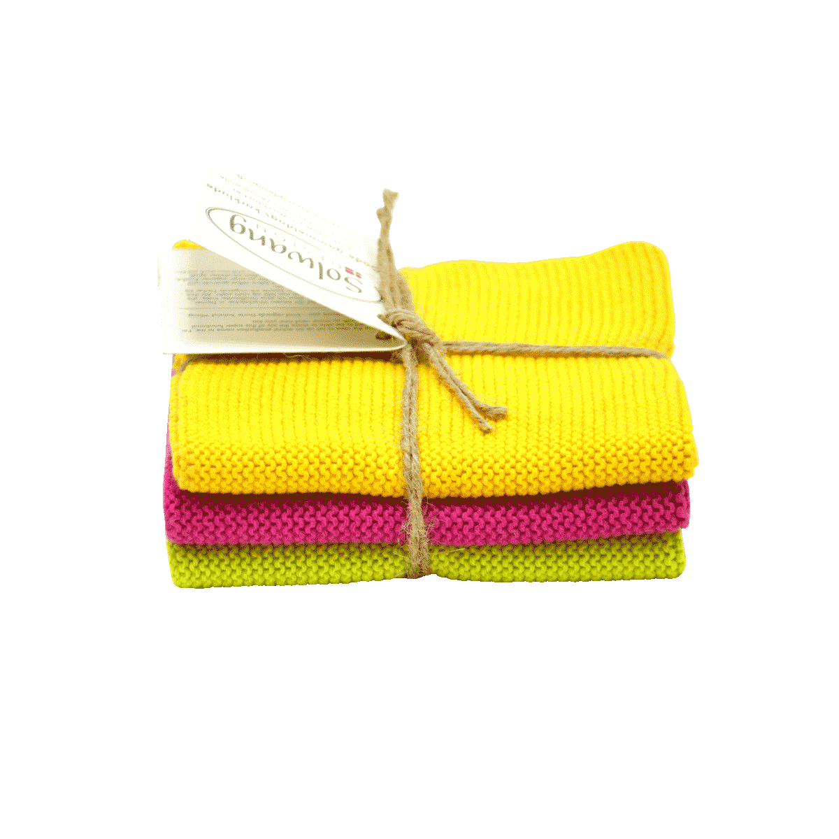 Solwang Wischtuch 3er Set Gelb Pink Lime