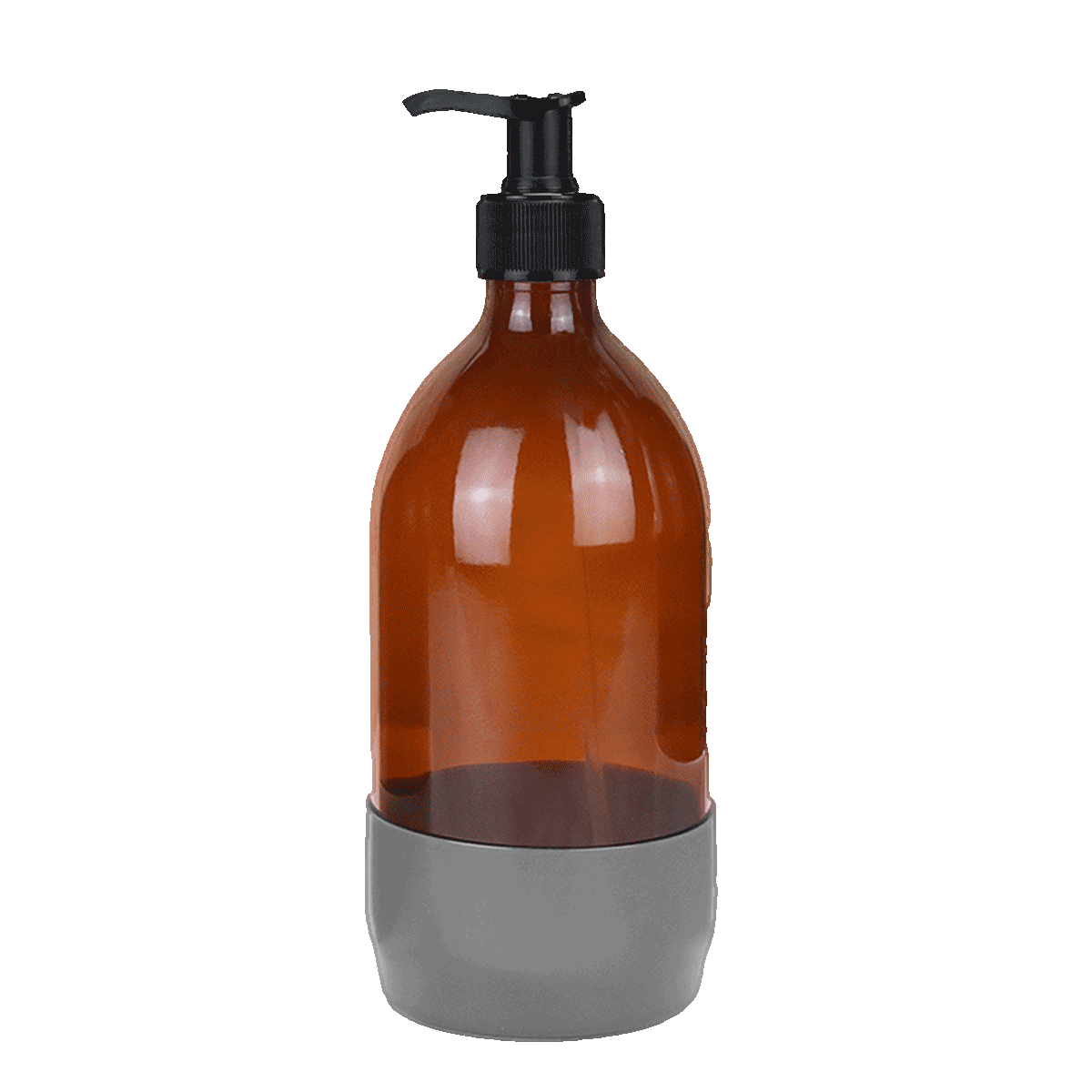 Pension für Produkte Seifenspender Braunglas grau 500ml