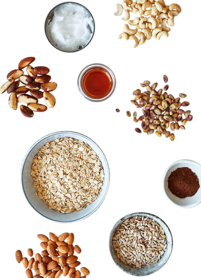 Danish Granola mit Mandeln, Cashew, Pistazien und Paranuss  Bio 430g Danish Granola mit Mandeln, Cashew, Pistazien und Paranuss  Bio 430g