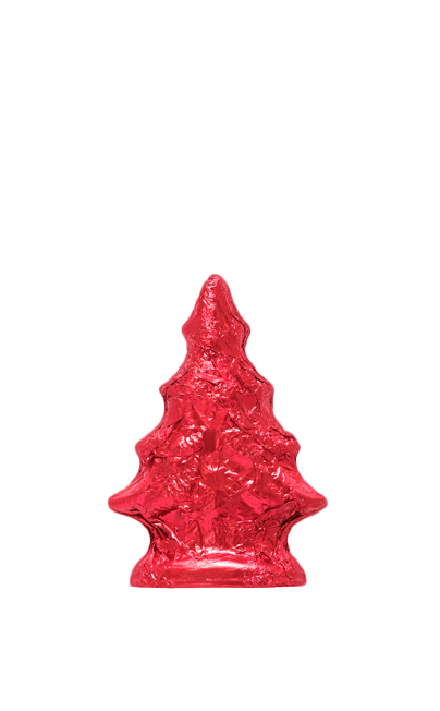 Weihnachtsbaum Vollmilchschokolade Rot 10cm 30g