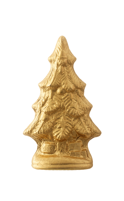 Weihnachtsbaum Zartbitterschokolade Gold 19cm 125g