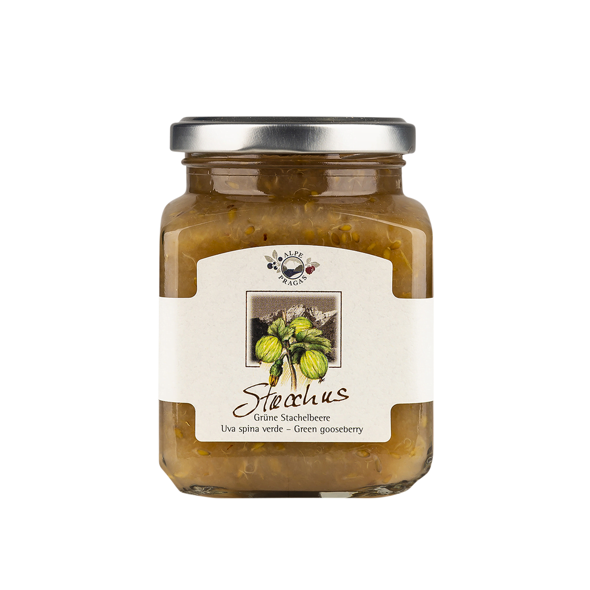 Alpe Pragas Fruchtaufstrich Grüne Stachelbeere 335g