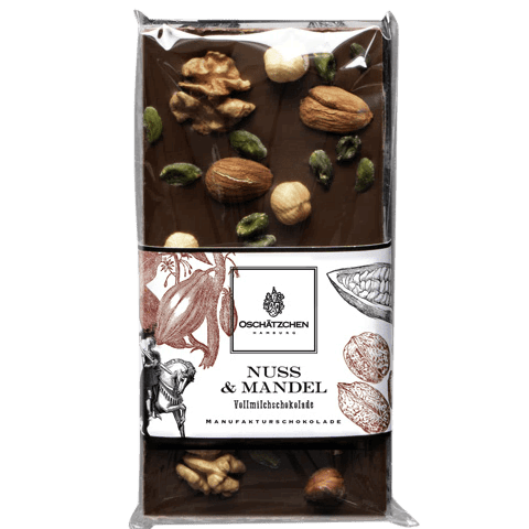 Oschätzchen Vollmilchschokolade mit Mandel & Nuss 100g