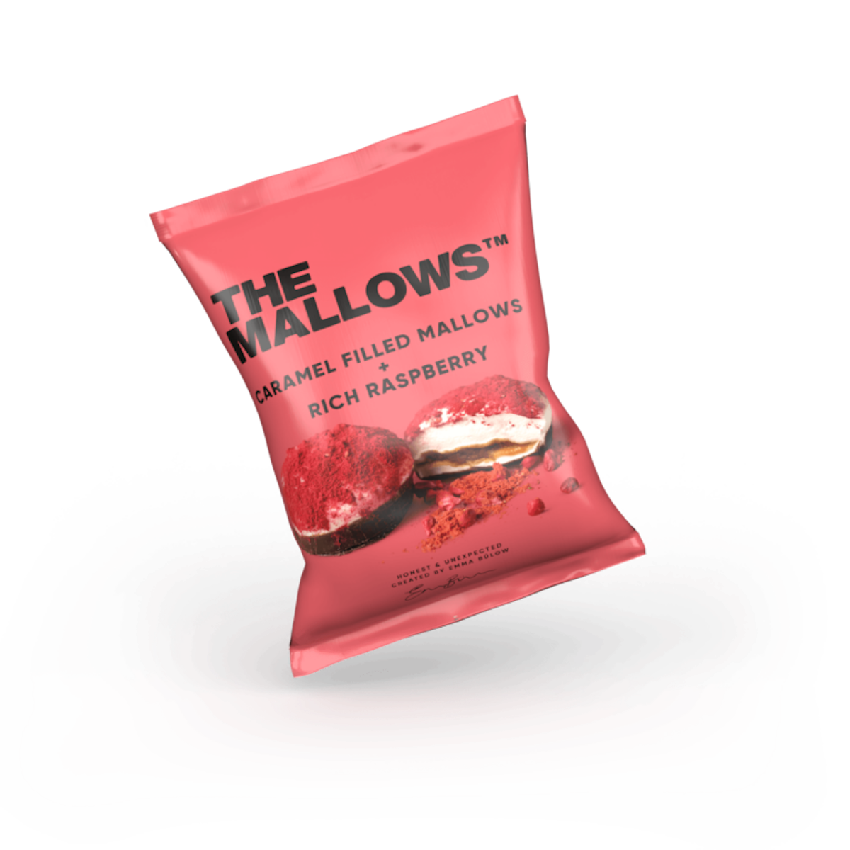 The Mallows Marshmallow Flowpack Rich Raspberry mit Karamell 18g