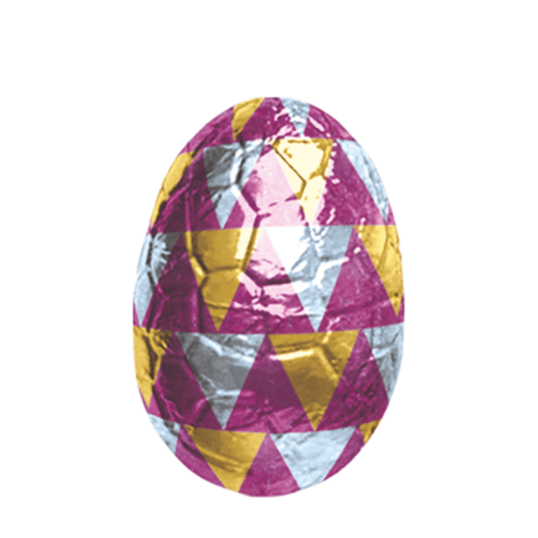 Valrhona Eier ZB Mandel-Haselnusspraliné 15Stück lila-blau