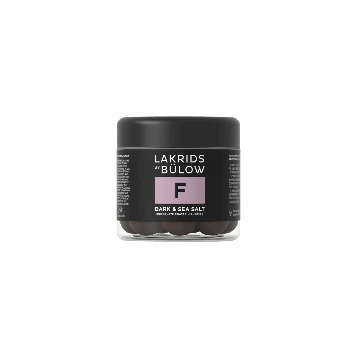 Lakrids by Bülow F Dark & Sea Salt 125g