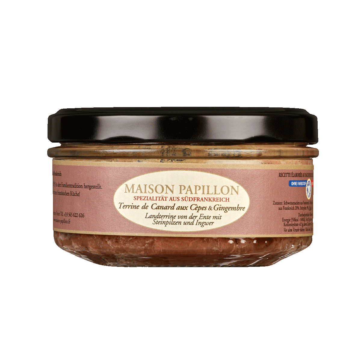 Maison Papillon Terrine von der Ente mit Steinpilzen 130g