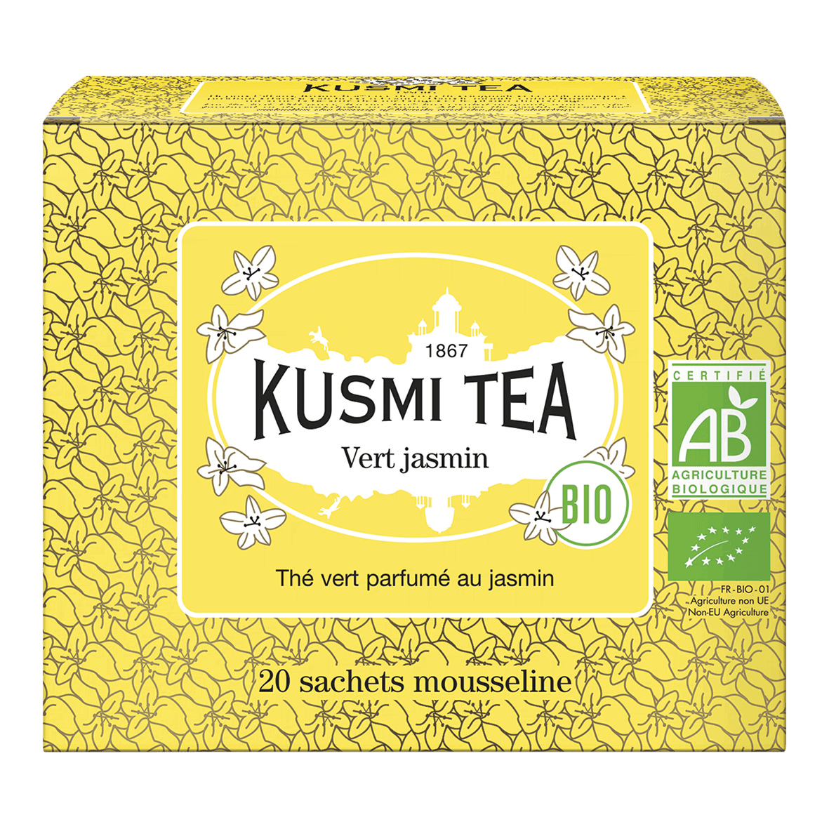 KUSMI Tea Grüner Tee mit Jasmin Bio Beutel 20 Stück