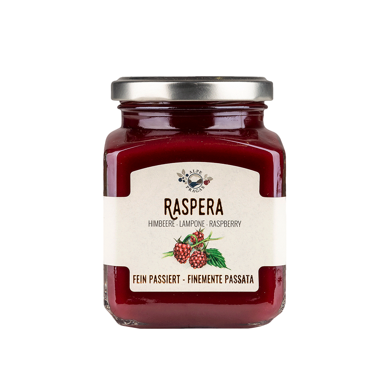 Alpe Pragas Fruchtaufstrich Himbeere fein passiert 335g Alpe Pragas Fruchtaufstrich Himbeere fein passiert 335g