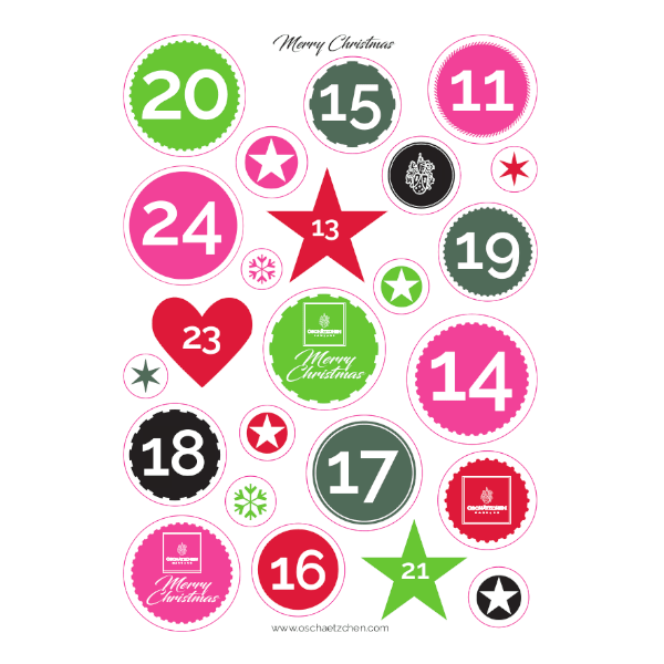 Oschätzchen DIY Adventskalender Set - ohne Füllung -