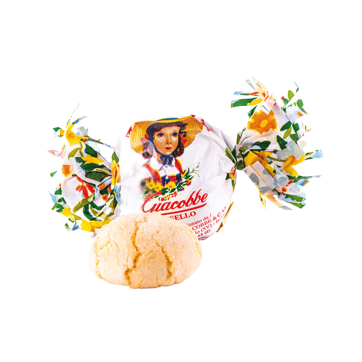 Giacobbe Amaretti Tutti Mandorle Mandelmakronen mit Extra Mandeln weiß 1 Stück 22g 