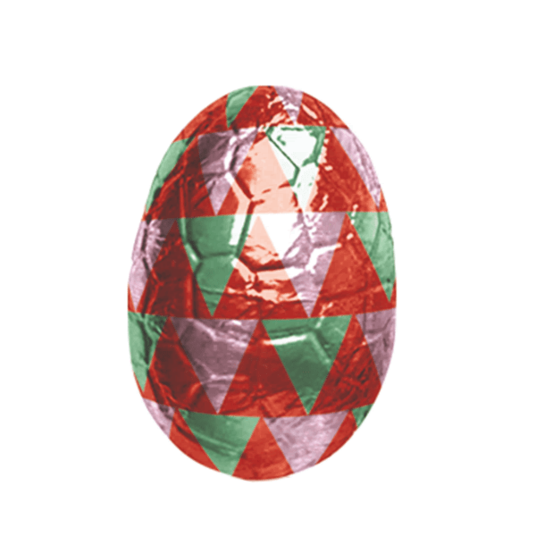 Valrhona Eier ZB Mandel-Haselnusspraliné 15Stück pink-grün