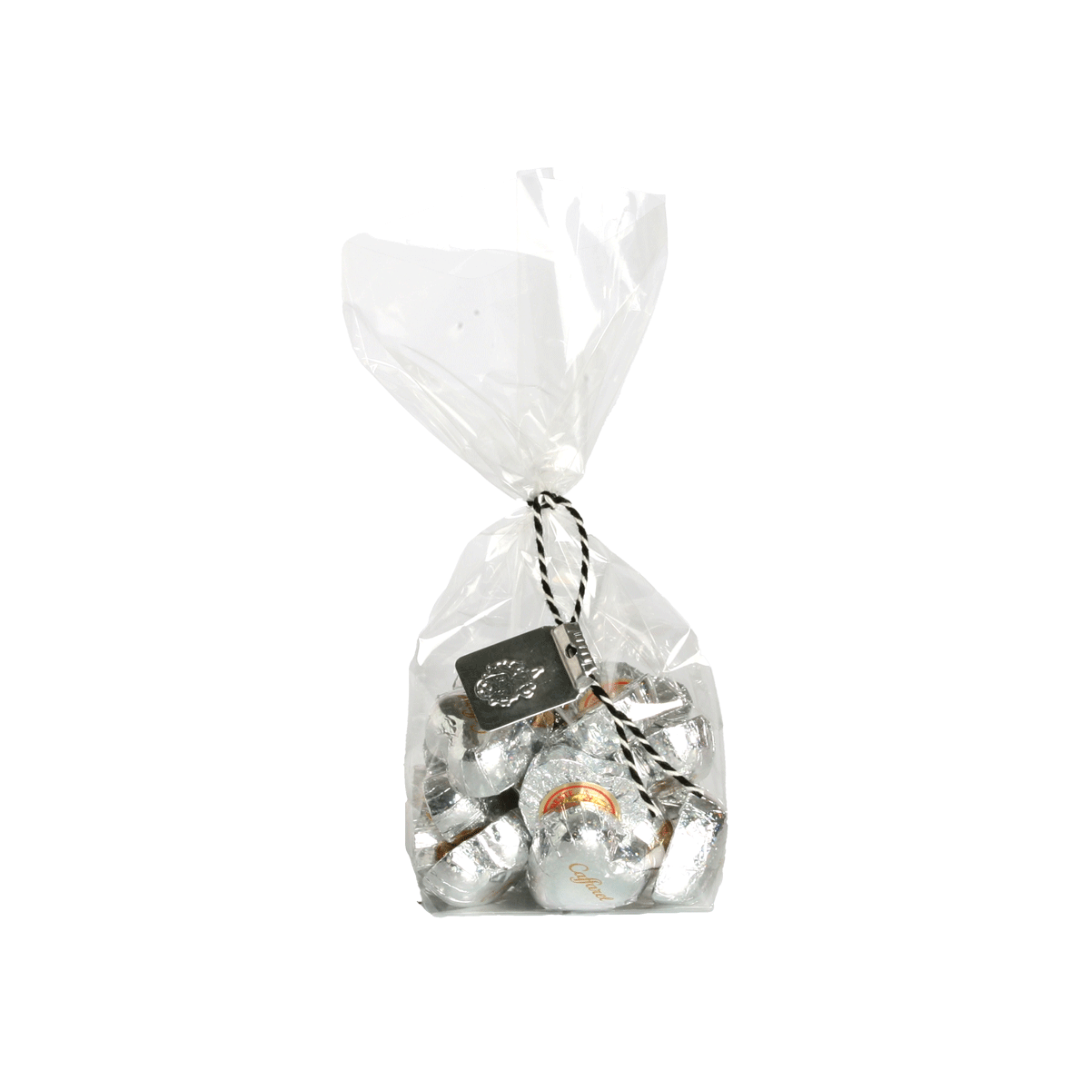 Caffarel Herzen Silber Zartbitterschokolade mit Message 20 Stück