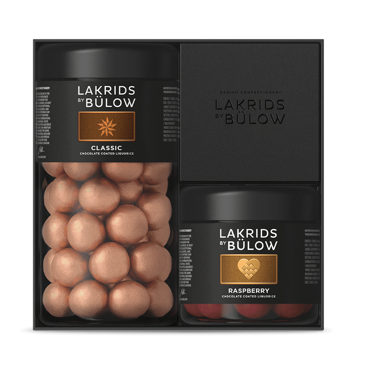 Lakrids by Bülow Black Box Classic/Crispy Raspberry 420g Oschätzchen Gourmet Shop