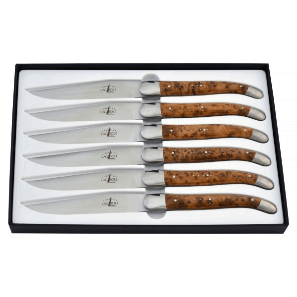 Laguiole Tafelmesser Wachholder 2er Set matt