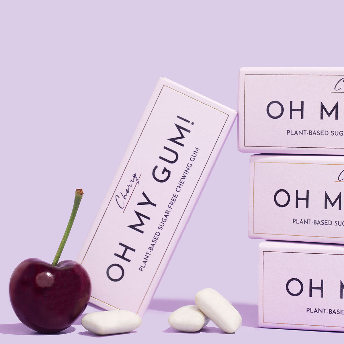 Oh My Gum Kaugummi mit Kirsche Vegan 19g   Oh My Gum Kaugummi mit Kirsche Vegan 19g