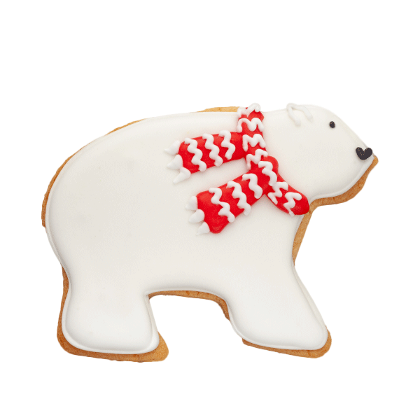 Oschätzchen Keks Polarbär mit Schal 50g