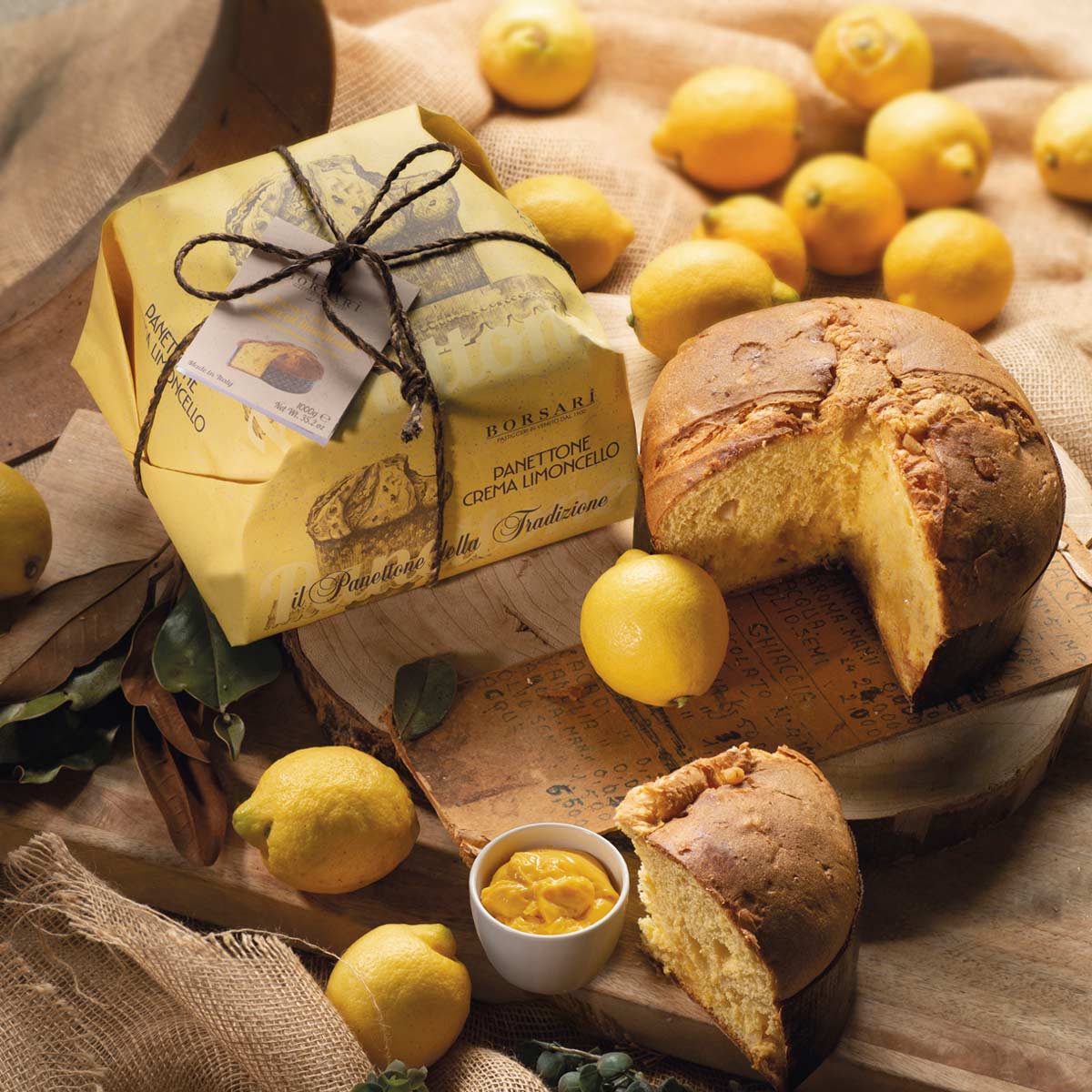 Borsari Panettone Rustico mit Limoncellocreme 500g
