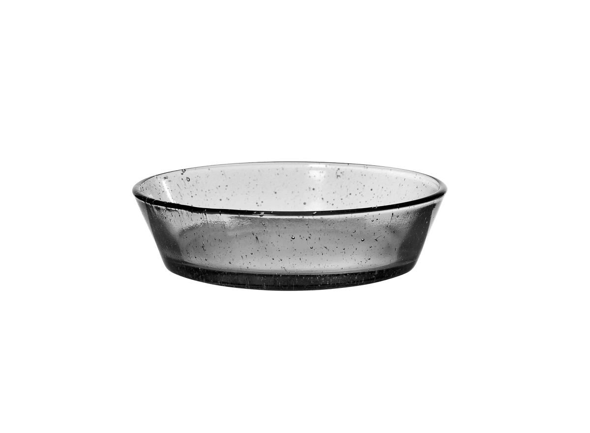 Ichendorf Bollo Schale aus Glas grau 12cm