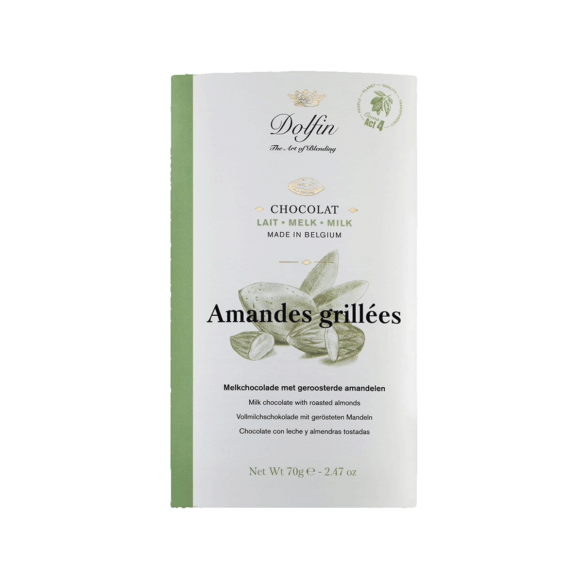 Dolfin Vollmilchschokolade mit Mandeln 70g