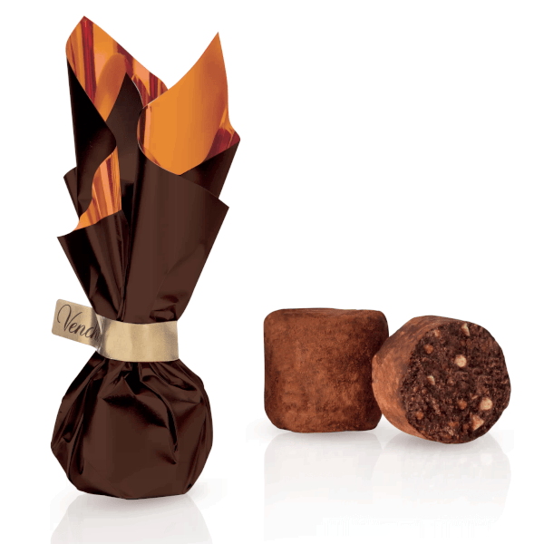 Venchi Tartufini Allegro Braun Schokoladentrüffel Haselnuss 5 St