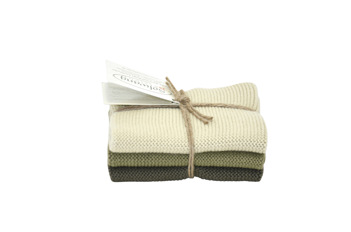 Solwang Wischtuch 3er Set Oliv Kombi