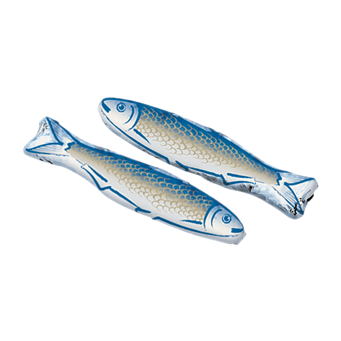 Schaal Schokofische Vollmilch Sardine silber in Dose 120g 