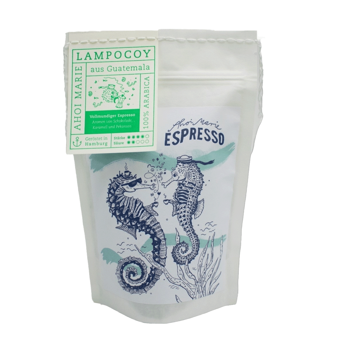 Ahoi Marie Espresso Guatemala Lampocoy Bohne 250g  Ahoi Marie Espresso Guatemala Lampocoy Bohne 250g