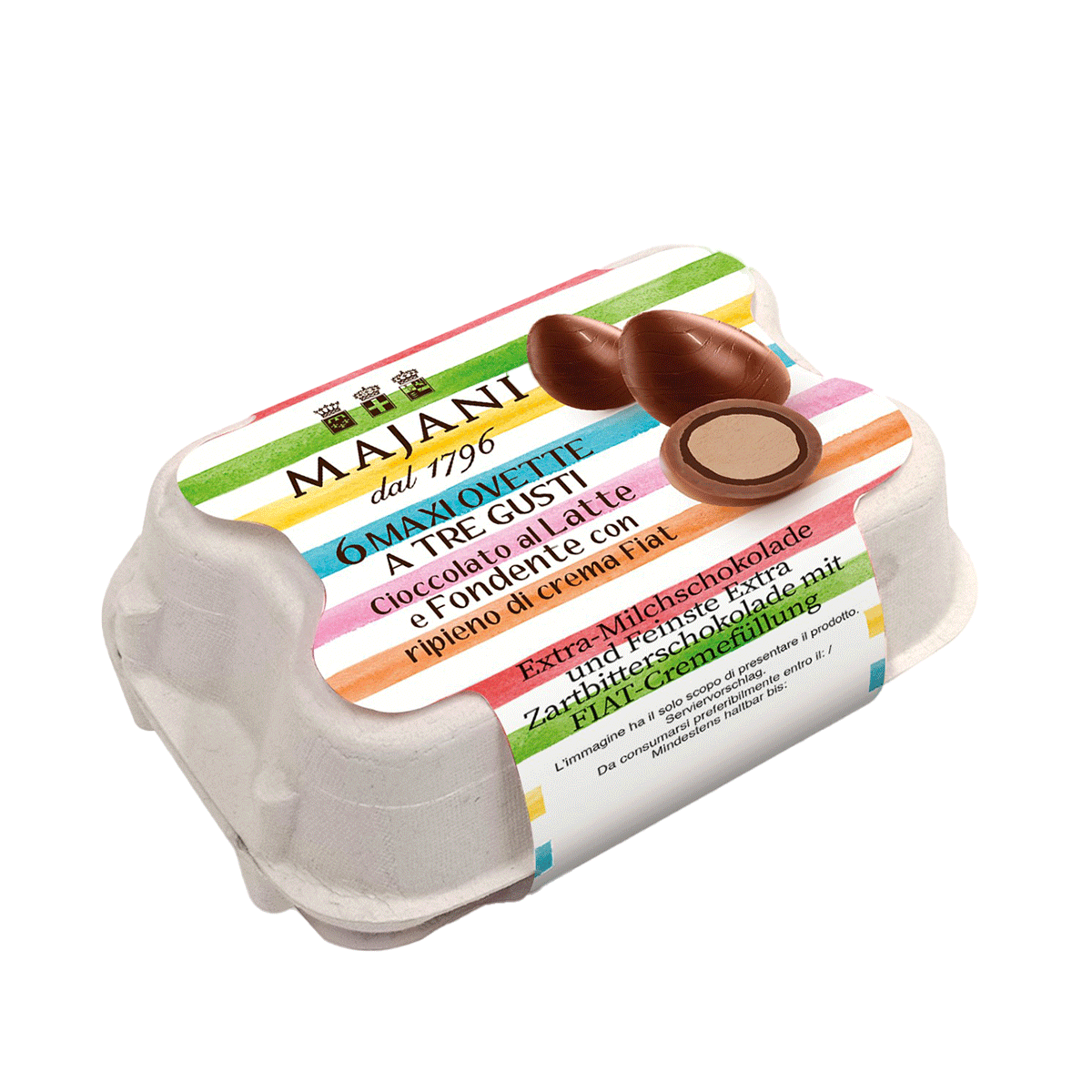 Majani Schokoladeneier im Karton 93g