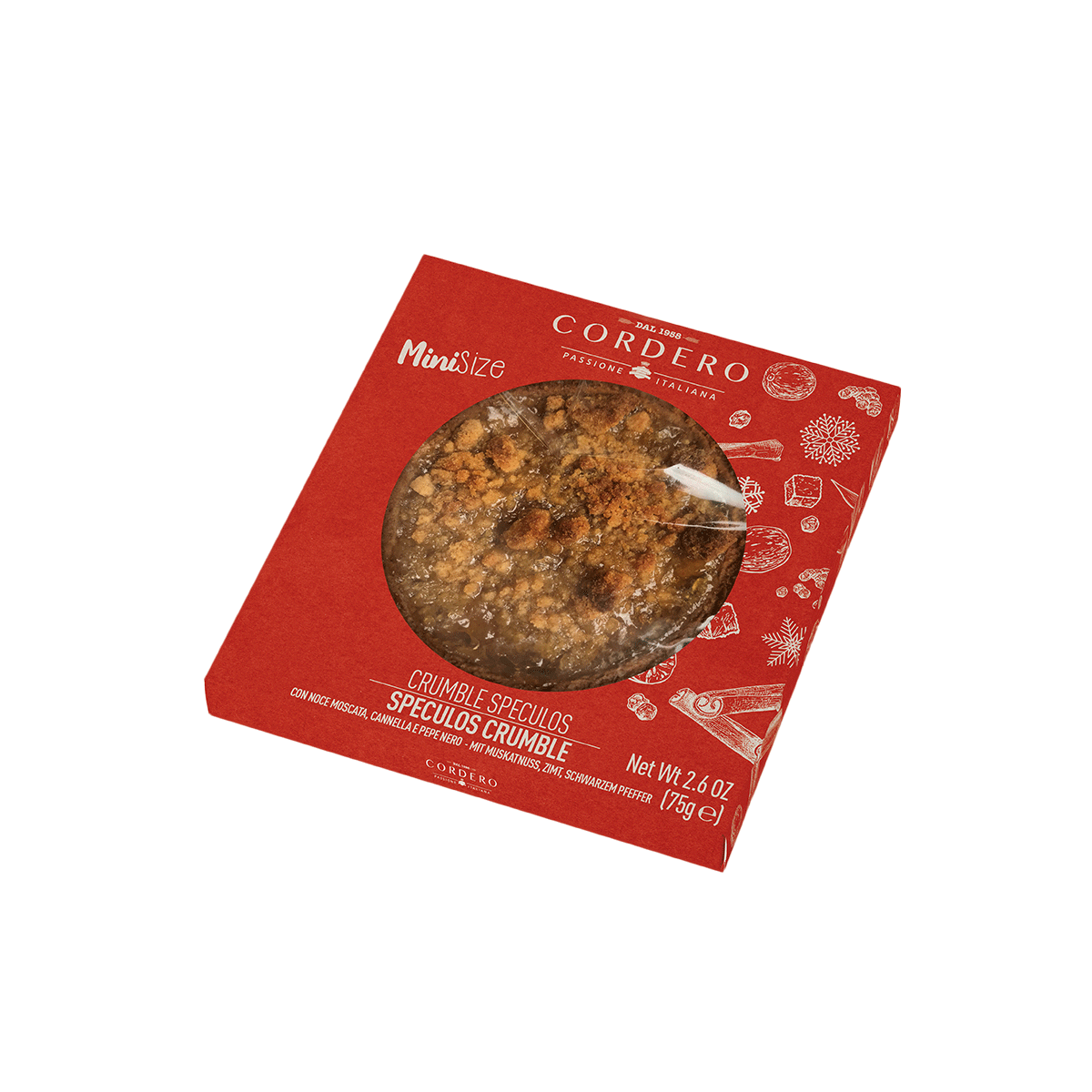 Cordero Mini-Crumble Spekulatius mit Birnenkonfitüre 75g